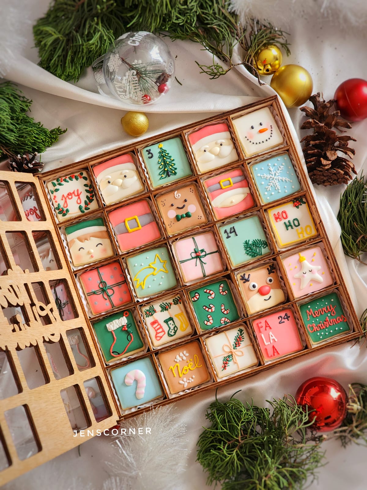 Advent Calendar Icing Cookies - Jen'scorner